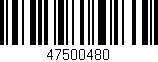 Código de barras (EAN, GTIN, SKU, ISBN): '47500480'