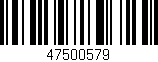 Código de barras (EAN, GTIN, SKU, ISBN): '47500579'