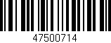 Código de barras (EAN, GTIN, SKU, ISBN): '47500714'