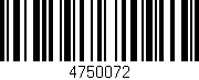Código de barras (EAN, GTIN, SKU, ISBN): '4750072'