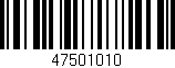 Código de barras (EAN, GTIN, SKU, ISBN): '47501010'