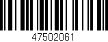 Código de barras (EAN, GTIN, SKU, ISBN): '47502061'