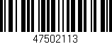 Código de barras (EAN, GTIN, SKU, ISBN): '47502113'