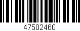 Código de barras (EAN, GTIN, SKU, ISBN): '47502460'