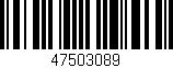 Código de barras (EAN, GTIN, SKU, ISBN): '47503089'