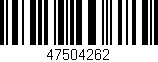 Código de barras (EAN, GTIN, SKU, ISBN): '47504262'