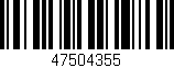 Código de barras (EAN, GTIN, SKU, ISBN): '47504355'