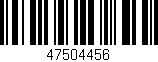 Código de barras (EAN, GTIN, SKU, ISBN): '47504456'
