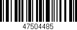 Código de barras (EAN, GTIN, SKU, ISBN): '47504485'