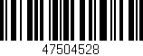 Código de barras (EAN, GTIN, SKU, ISBN): '47504528'