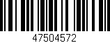 Código de barras (EAN, GTIN, SKU, ISBN): '47504572'
