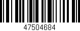 Código de barras (EAN, GTIN, SKU, ISBN): '47504684'