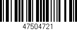 Código de barras (EAN, GTIN, SKU, ISBN): '47504721'