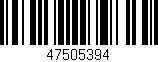 Código de barras (EAN, GTIN, SKU, ISBN): '47505394'