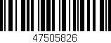 Código de barras (EAN, GTIN, SKU, ISBN): '47505826'