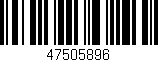 Código de barras (EAN, GTIN, SKU, ISBN): '47505896'