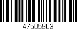 Código de barras (EAN, GTIN, SKU, ISBN): '47505903'