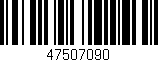 Código de barras (EAN, GTIN, SKU, ISBN): '47507090'