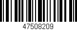 Código de barras (EAN, GTIN, SKU, ISBN): '47508209'