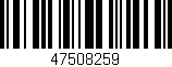 Código de barras (EAN, GTIN, SKU, ISBN): '47508259'