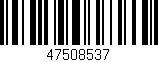 Código de barras (EAN, GTIN, SKU, ISBN): '47508537'