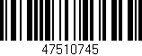 Código de barras (EAN, GTIN, SKU, ISBN): '47510745'