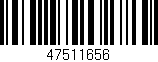 Código de barras (EAN, GTIN, SKU, ISBN): '47511656'