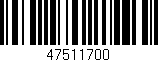Código de barras (EAN, GTIN, SKU, ISBN): '47511700'