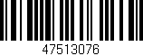 Código de barras (EAN, GTIN, SKU, ISBN): '47513076'