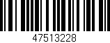 Código de barras (EAN, GTIN, SKU, ISBN): '47513228'