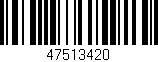 Código de barras (EAN, GTIN, SKU, ISBN): '47513420'
