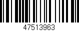 Código de barras (EAN, GTIN, SKU, ISBN): '47513963'