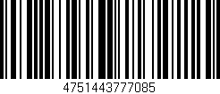 Código de barras (EAN, GTIN, SKU, ISBN): '4751443777085'