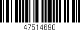 Código de barras (EAN, GTIN, SKU, ISBN): '47514690'