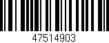 Código de barras (EAN, GTIN, SKU, ISBN): '47514903'