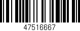 Código de barras (EAN, GTIN, SKU, ISBN): '47516667'