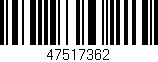 Código de barras (EAN, GTIN, SKU, ISBN): '47517362'