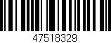 Código de barras (EAN, GTIN, SKU, ISBN): '47518329'