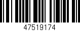 Código de barras (EAN, GTIN, SKU, ISBN): '47519174'