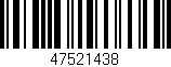 Código de barras (EAN, GTIN, SKU, ISBN): '47521438'