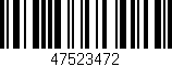 Código de barras (EAN, GTIN, SKU, ISBN): '47523472'