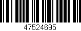 Código de barras (EAN, GTIN, SKU, ISBN): '47524695'