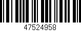 Código de barras (EAN, GTIN, SKU, ISBN): '47524958'