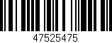 Código de barras (EAN, GTIN, SKU, ISBN): '47525475'