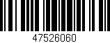 Código de barras (EAN, GTIN, SKU, ISBN): '47526060'
