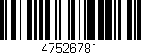 Código de barras (EAN, GTIN, SKU, ISBN): '47526781'