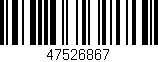 Código de barras (EAN, GTIN, SKU, ISBN): '47526867'