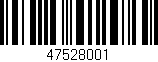 Código de barras (EAN, GTIN, SKU, ISBN): '47528001'