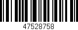 Código de barras (EAN, GTIN, SKU, ISBN): '47528758'