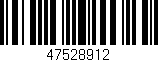 Código de barras (EAN, GTIN, SKU, ISBN): '47528912'
